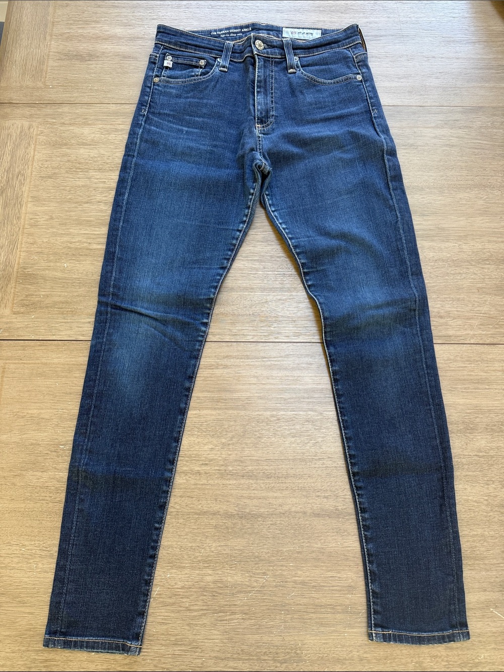 AG Adriano Goldschmied Women's Skinny Jeans in Medium Blue Denim